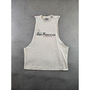 Vintage Nike Shirt Mens XL White Sleeveless Tank San Francisco 49ers Giants 90's